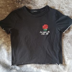 Forever 21 Rose Crop Top